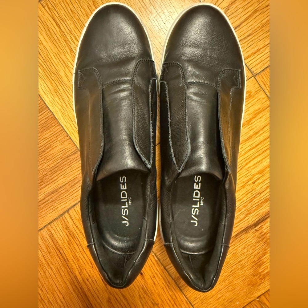 J/SLIDES Alara black leather Slip-On Sneakers